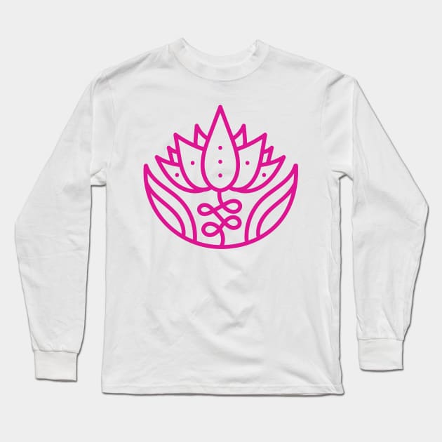 Lotus Long Sleeve T-Shirt by Relaxing Positive Vibe